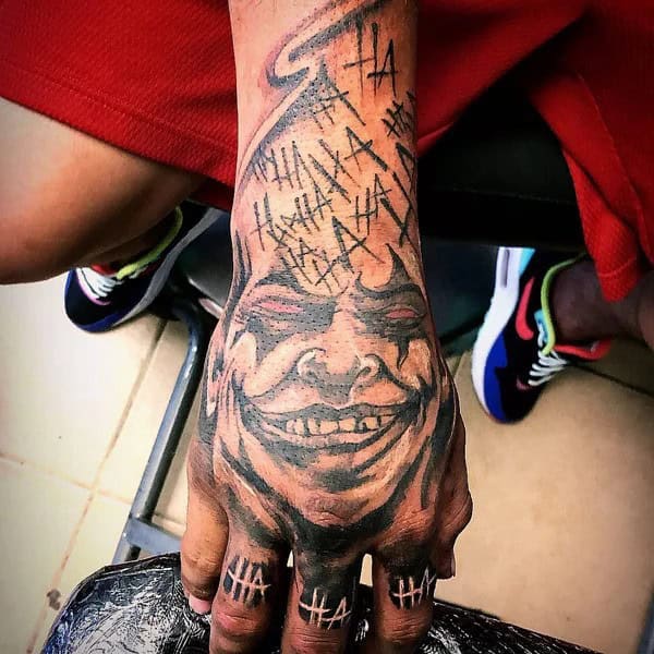 Joker Hand Tattoo