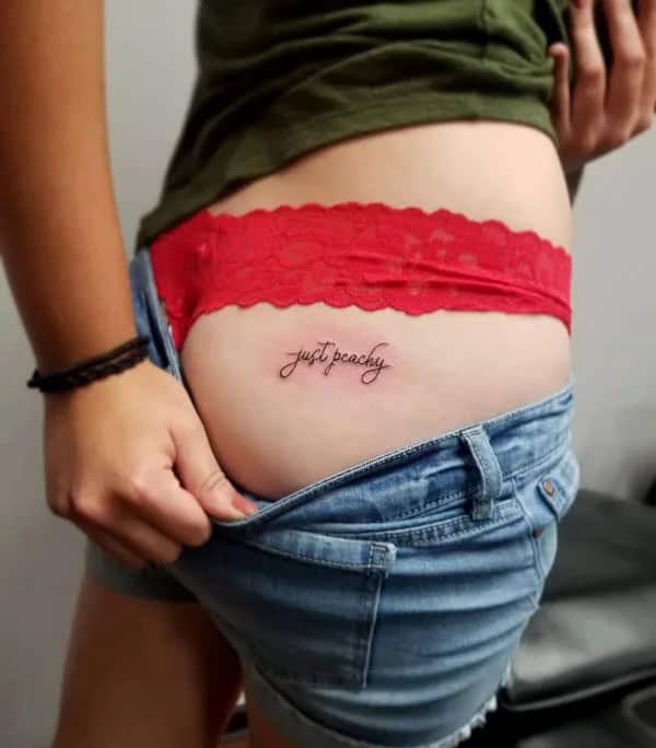 Bite Me Butt Tattoo