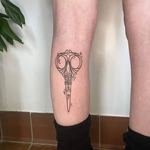 Vintage Scissor Tattoo