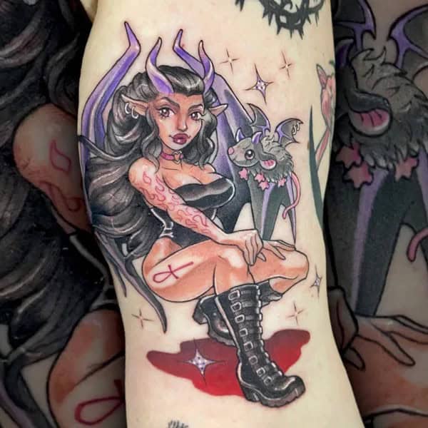 Succubus Anime Tattoo