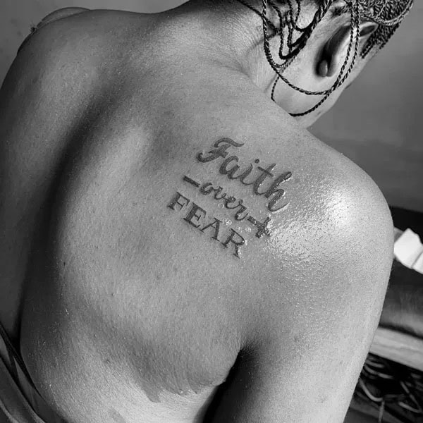 “Faith Over Fear” Cancer Tattoo