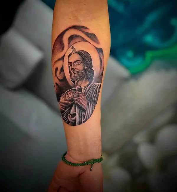 San Judas Flag Tattoo