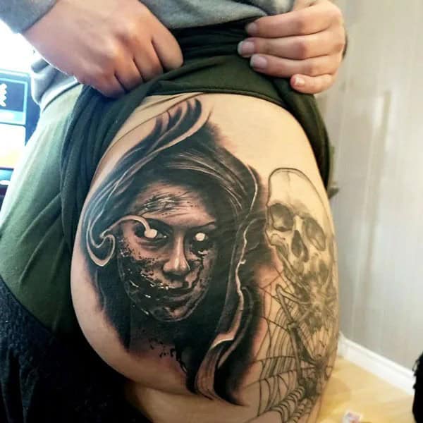 Bite Me Butt Tattoo