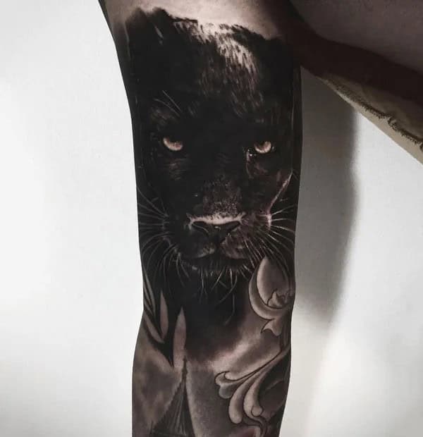 Black Panther Cover Up Tattoo