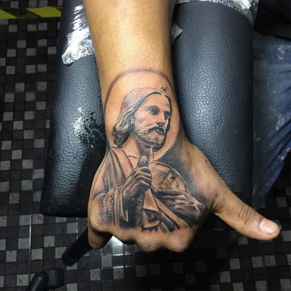 San Judas Flag Tattoo