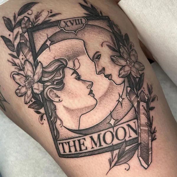 The Moon Tarot Card Tattoo