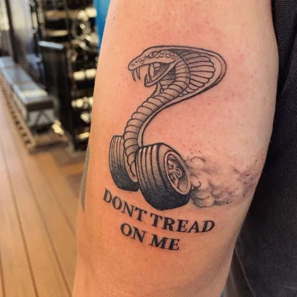 “Don’t Tread On Me” Back Tattoo