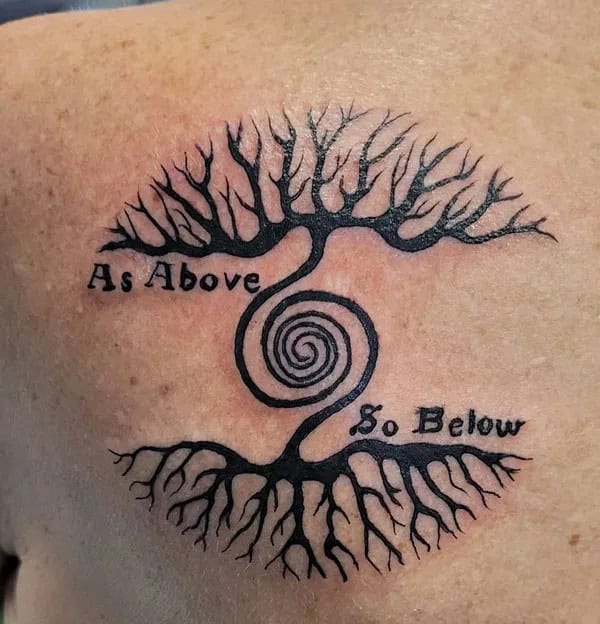 Heart “As above, so below” Tattoo