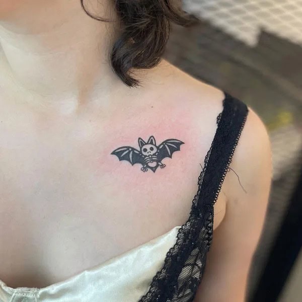 Bat Tattoo On Hand