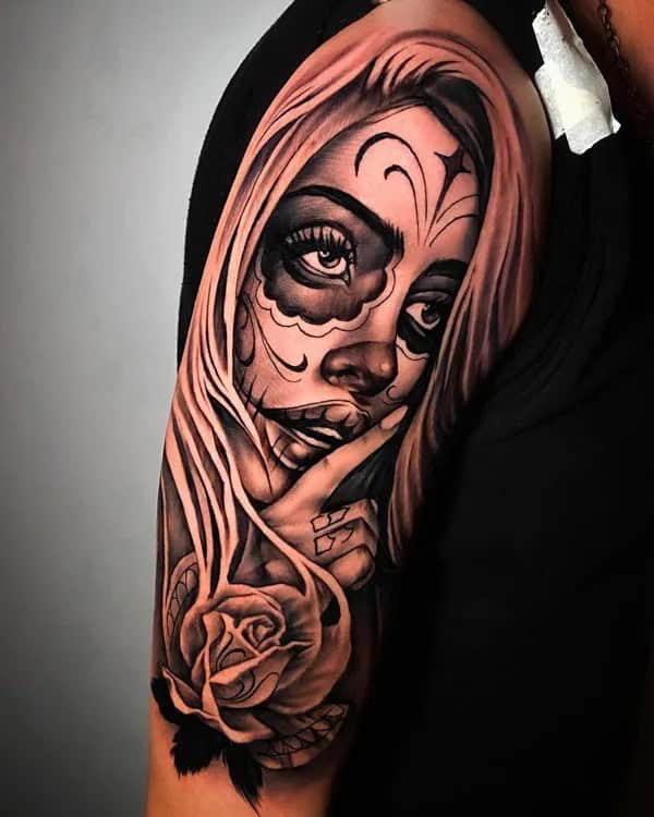 Chicano Rose Tattoo