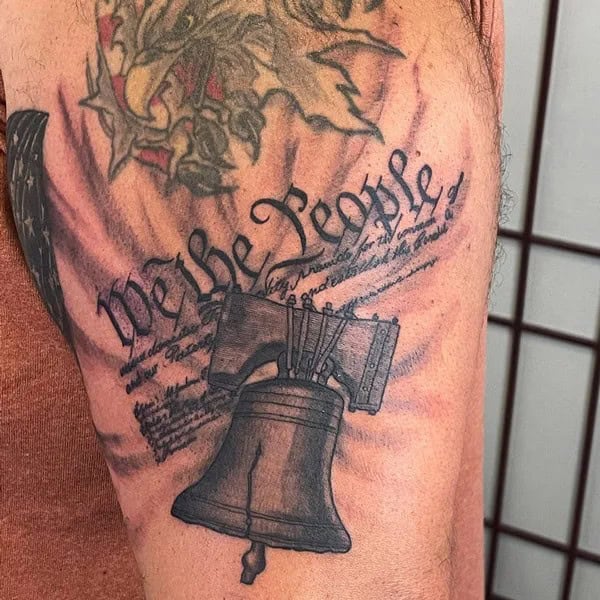 We The People Liberty Bell Tattoo