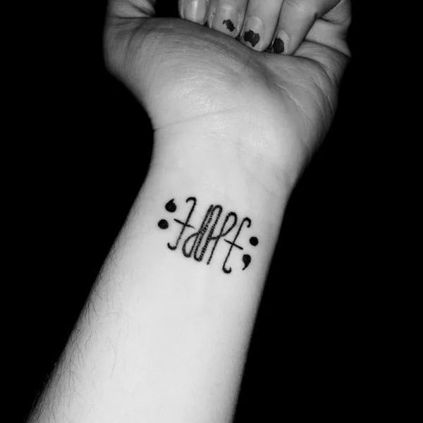 Hope Semicolon Tattoo