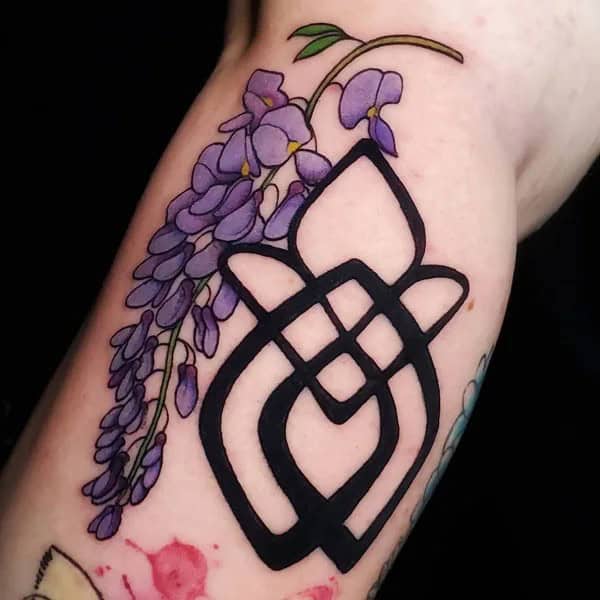 Wisteria Thigh Tattoo