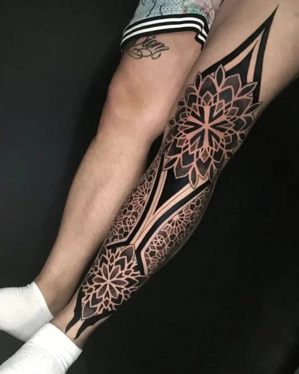 Negative Space Mandala Tattoo