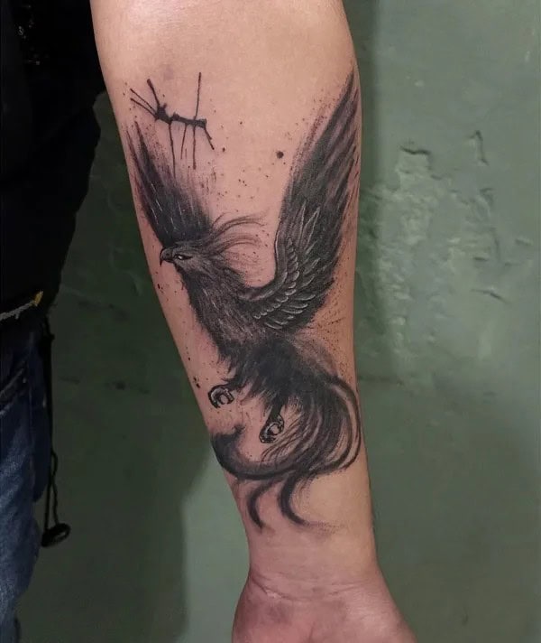 Phoenix Forearm Tattoo