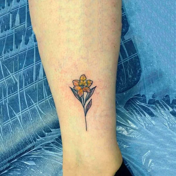 Minimalist Daffodil Tattoo