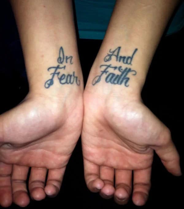 “Faith Over Fear” Cancer Tattoo