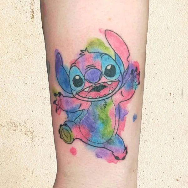 Stitch Watercolor Tattoo