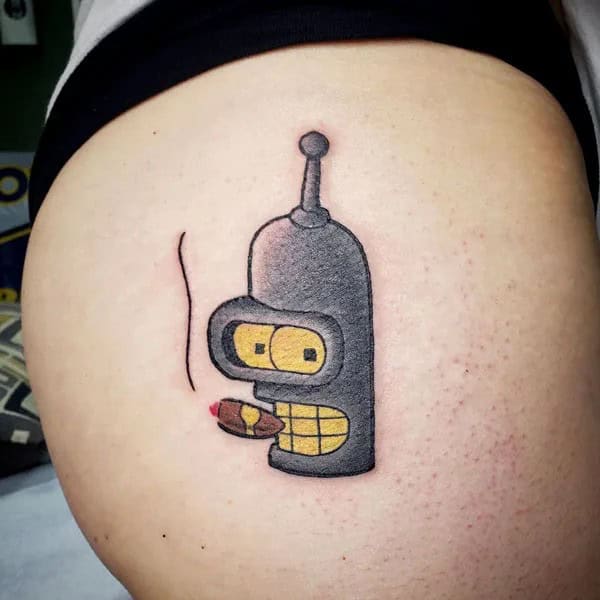 Bite Me Butt Tattoo