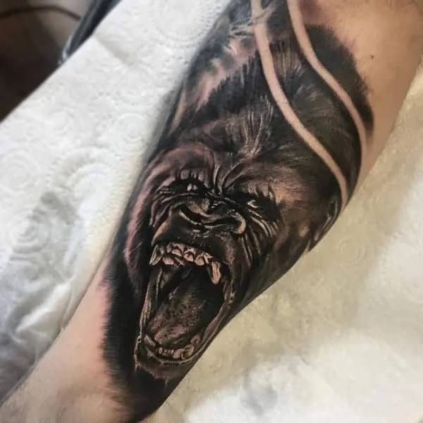 Angry Gorilla Tattoo