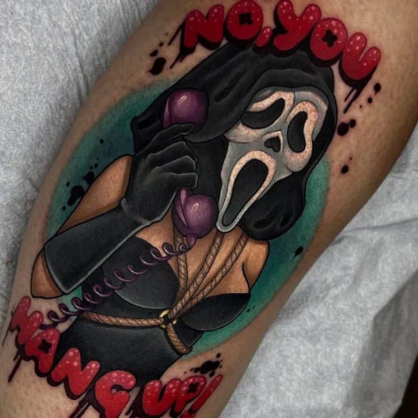 Ghostface Tattoo On Arm