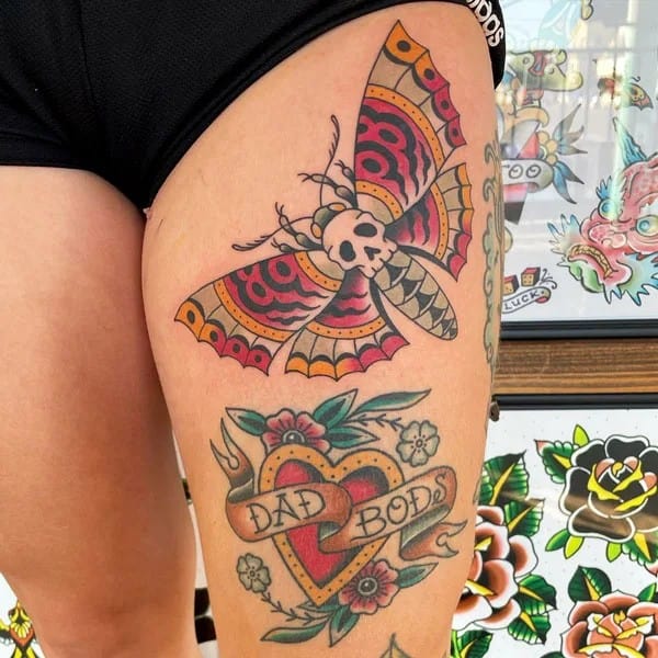 More Death Moth Tattoos That Can’t Be Ignored!