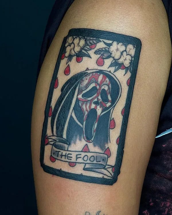 Ghostface Tattoo On Arm