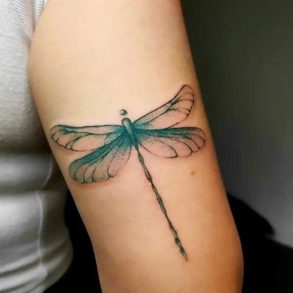 Green Dragonfly Tattoo