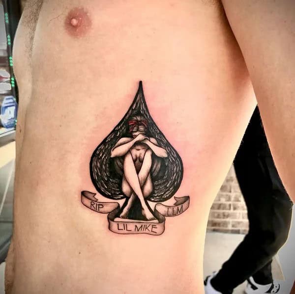 Neo Traditional Queen of Spades Tattoo