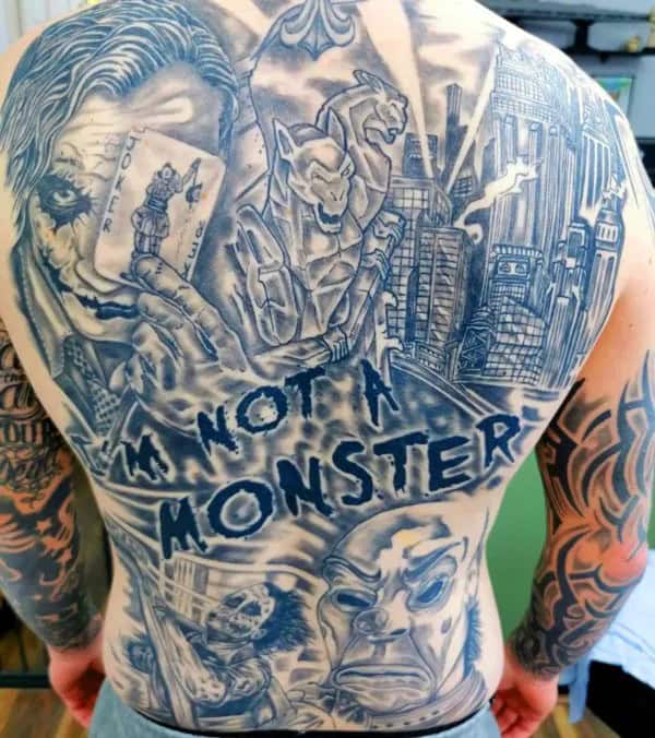 Joker Back Tattoo