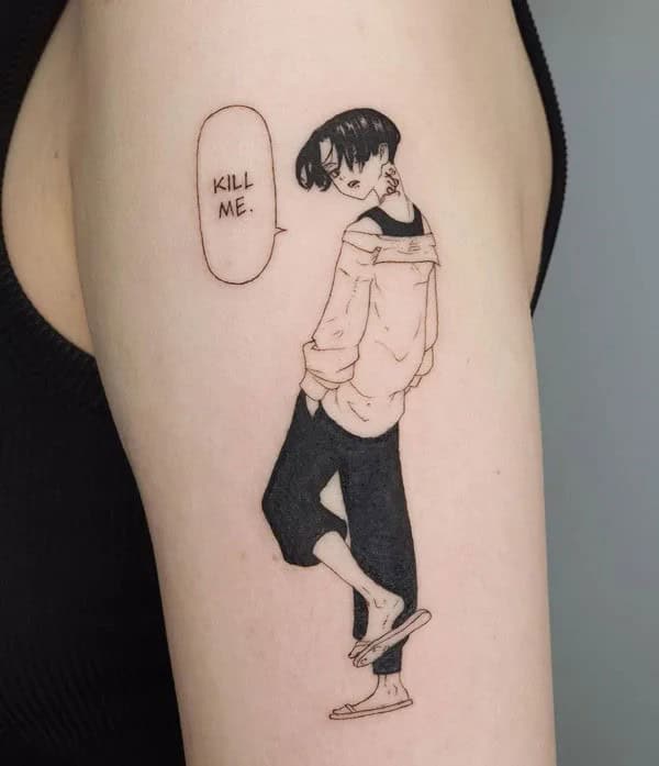 Anime Foot Tattoo