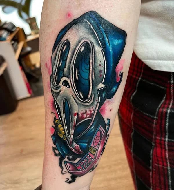 Ghostface Tattoo On Arm