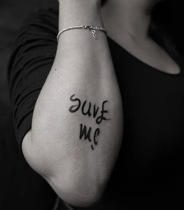 Save Me Forearm Tattoo