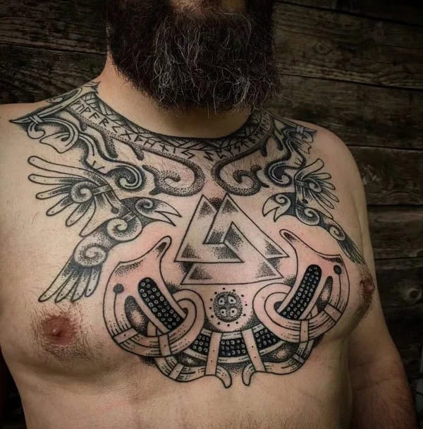 Viking Chest Tattoo