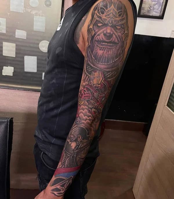 Marvel Sleeve Tattoo