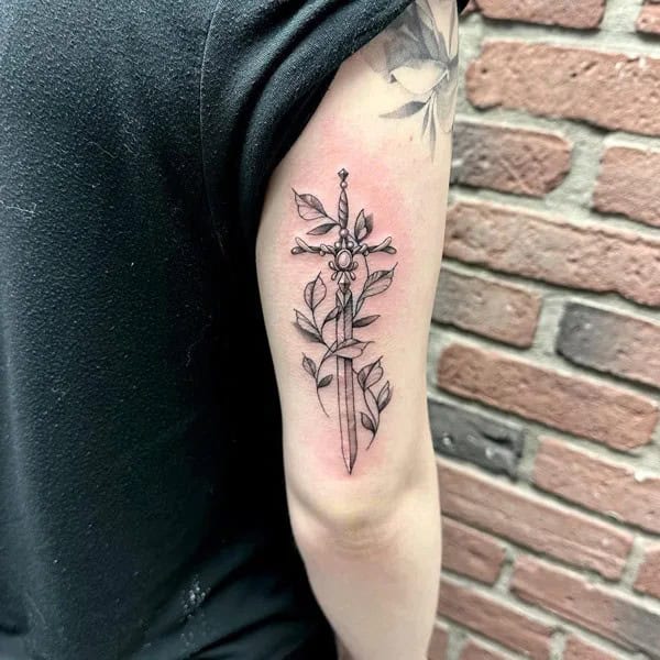 Feminine Sword Tattoo