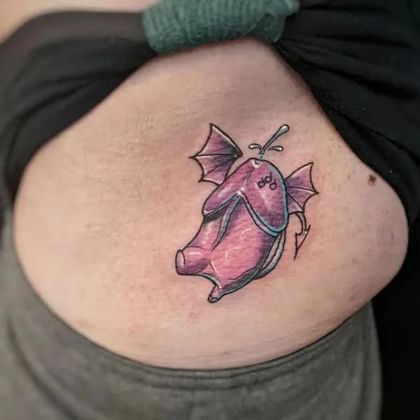 Bite Me Butt Tattoo