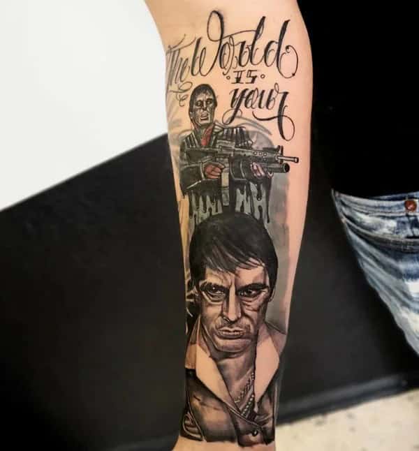 Scarface “The World Is Yours” Tattoo