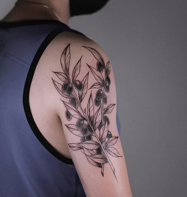 Olive Branch Arm Tattoo