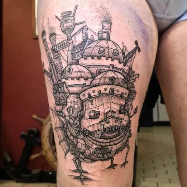 Sleeve Howl’s Moving Castle Tattoo