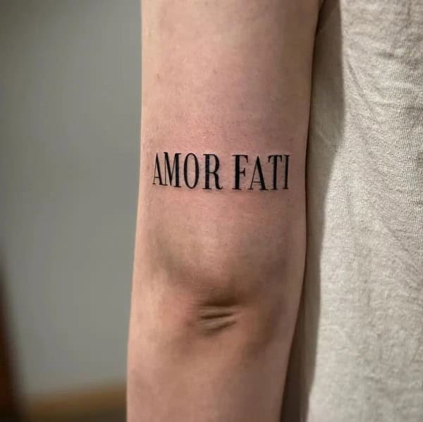 Geometric Amor Fati Tattoo