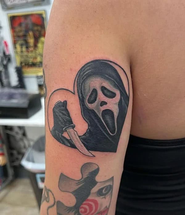 Ghostface Tattoo On Arm