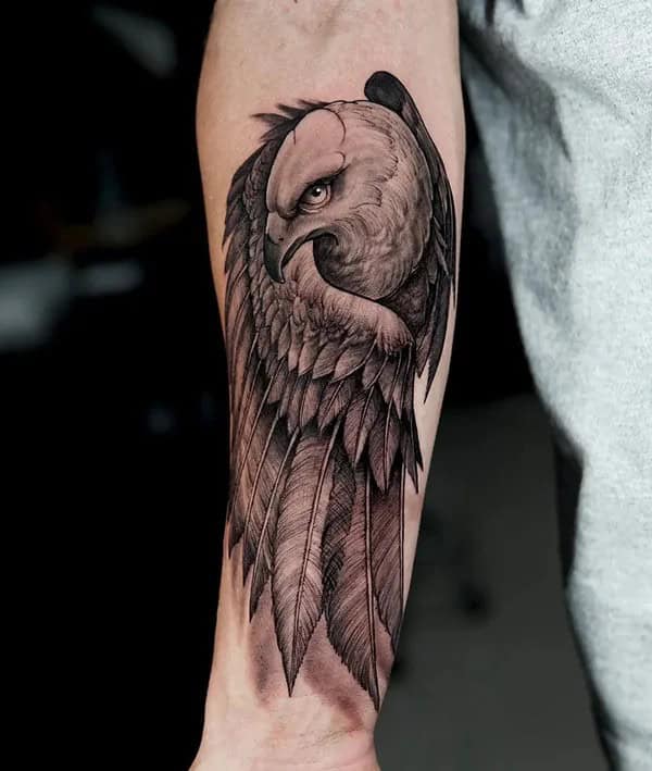 Eagle Tattoo on the Forearm