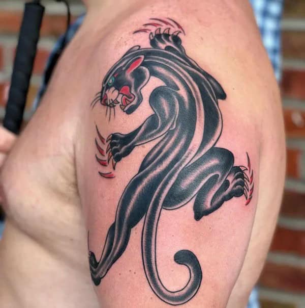 Black Panther Arm Tattoo