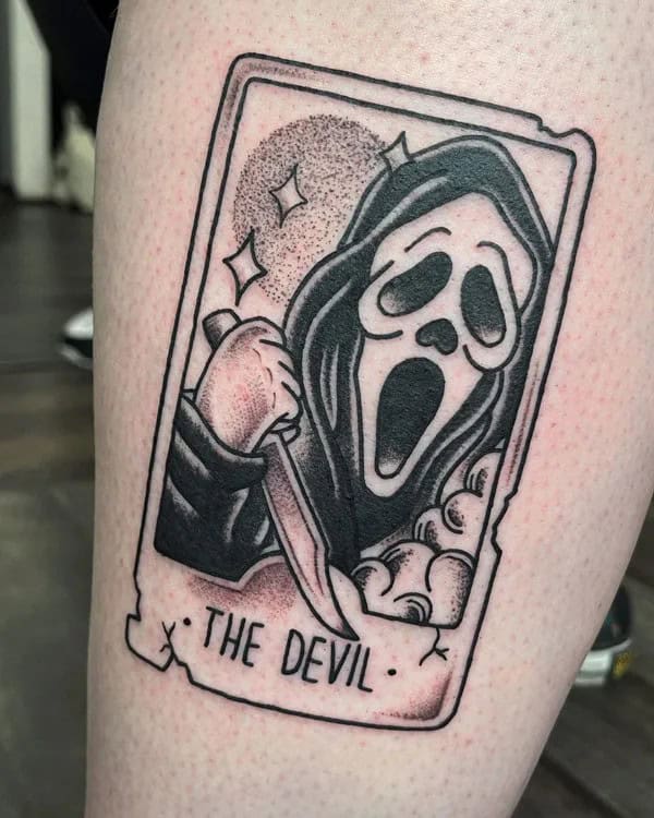 Ghostface Tattoo On Arm