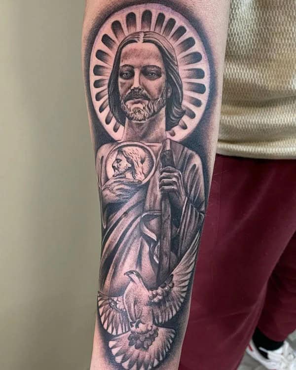 San Judas Flag Tattoo