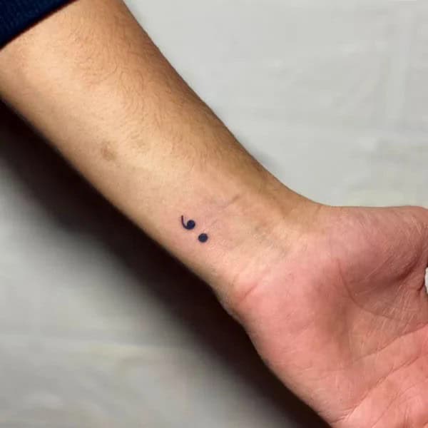 Small Semicolon Tattoos