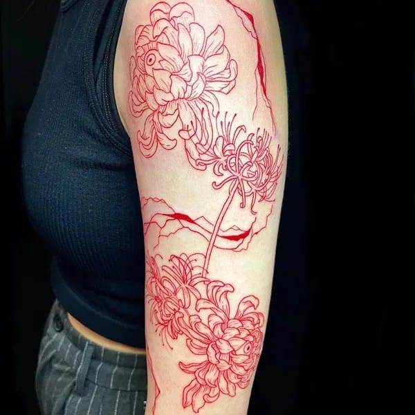 Demon Slayer Spider Lily Tattoo