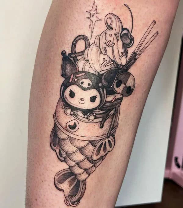 Ankle Hello Kitty Tattoo