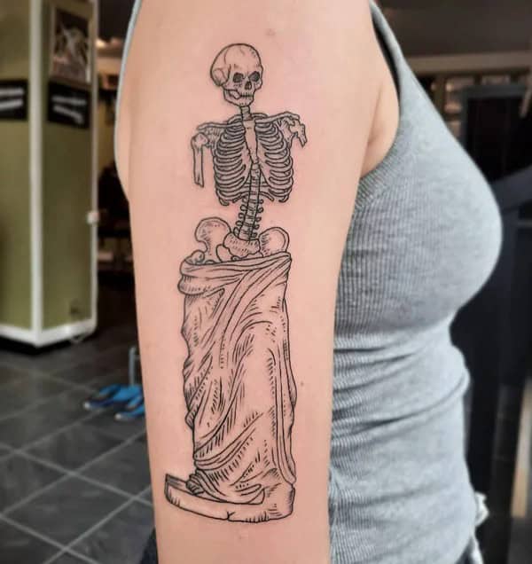 Aphrodite Skeleton Tattoo